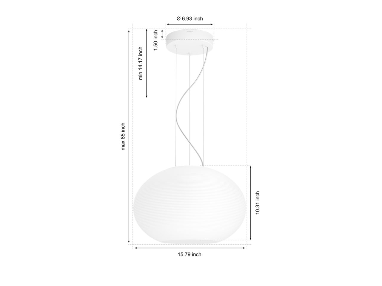 Hue Flourish Pendant Light White and Colour Ambiance